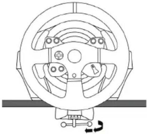 THRUSTMASTER T300 Ferrari Alcantara Edition - Pripevnenie základne pretekárskeho volantu ku kokpitu - 2