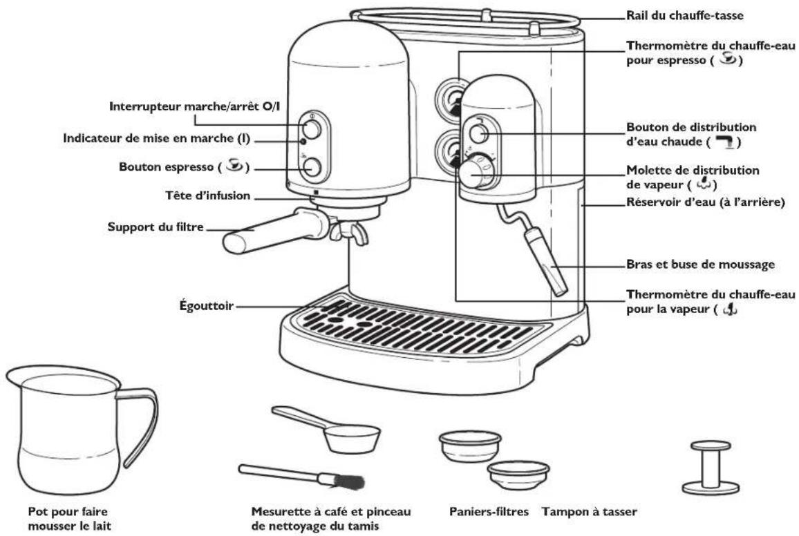 KITCHENAID Artisan 5KES2103EOB - Pièces de la machine à espresso - 1