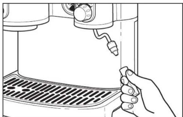 KITCHENAID Artisan 5KES2103EOB - Cleaning the frothing arm and nozzle - 1