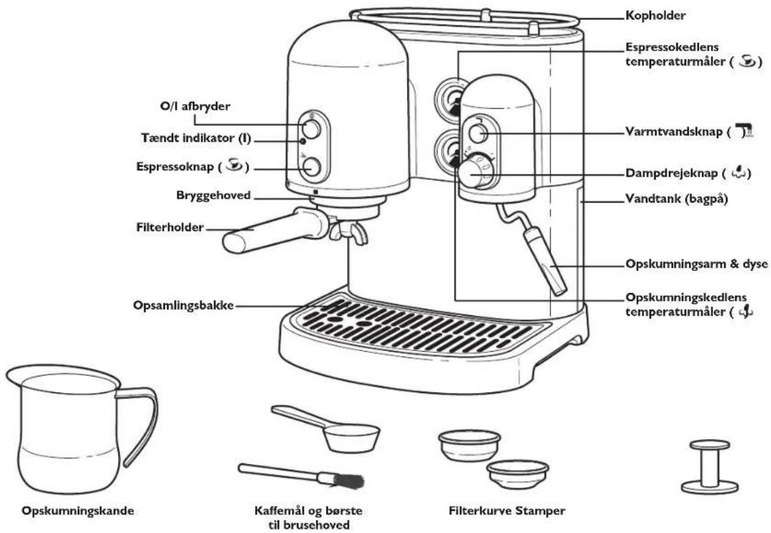 KITCHENAID Artisan 5KES2103EOB - Espressomaskinens del - 1
