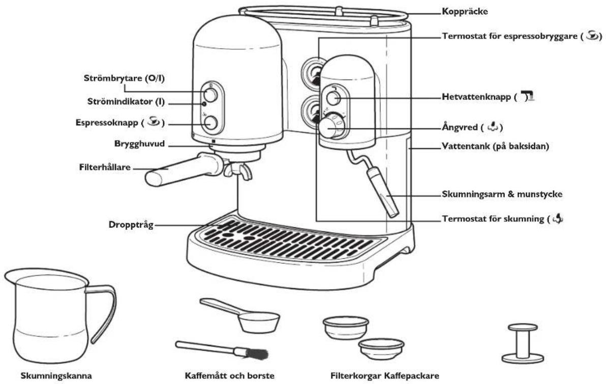 KITCHENAID Artisan 5KES2103EOB - Espressomaskinens delar - 1