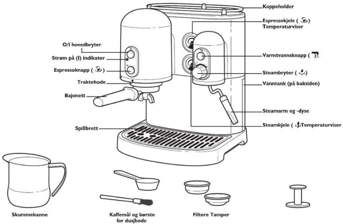 KITCHENAID Artisan 5KES2103EOB - Espressomaskinens deler - 1