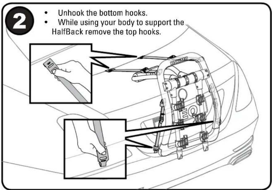 Yakima HalfBack 3 - REMOVAL • DÉPOSE • DESMONTAJE - 2