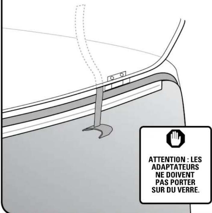 Yakima HalfBack 3 - CROCHETS SUPÉRIEURS : Instructions de pose des adaptateurs - 4