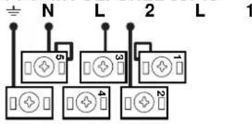INDESIT I6VMC6A(W)GR - Die Steckbrücken sind werksseitig auf 230 V Einzelphase eingerichtet (siehe Abbildung). - 3
