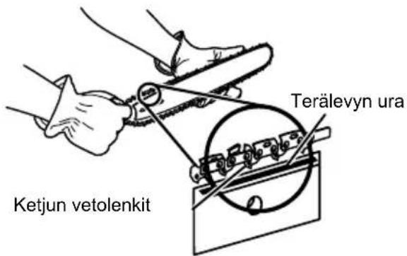 MCCULLOCH Li 40CS - TERÄLEVYN JA KETJUN VAIHTAMINEN - 4