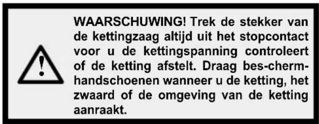 MCCULLOCH Li 40CS - VOOR ELK GEBRUIK KETTINGSPANNING CONTROLEREN - 1