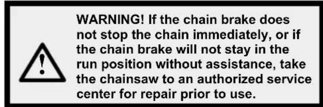 MCCULLOCH Li 40CS - STOPPING THE CHAINSAW - 2