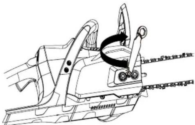MCCULLOCH Li 40CS - ADJUSTING THE SAW CHAIN TENSION - 2