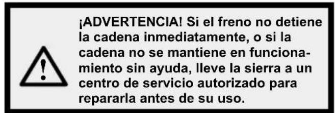MCCULLOCH Li 40CS - USO DEL FRENO DE CADENA - 1