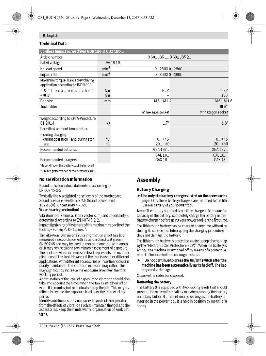 BOSCH GDR 18V160 Professional - Product Features - 8