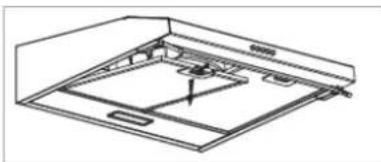 BOMANN DU 623.3 - Installatie van het actieve koolstofffiltermat voor recirculatiemodus - 1