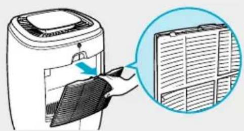 Winix AW600 - Reinigen des Gitters am hinteren Lufteinlass - 1