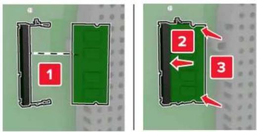 LEXMARK XC8160dte - Installation d'une carte mémoire - 3
