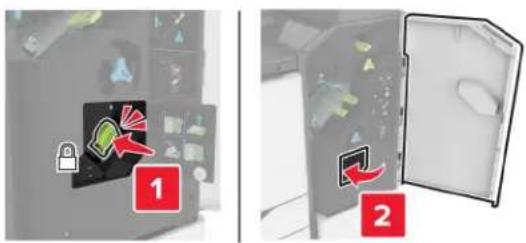 LEXMARK XC8160dte - Bourrage d'agrafes derrière la porte J - 5