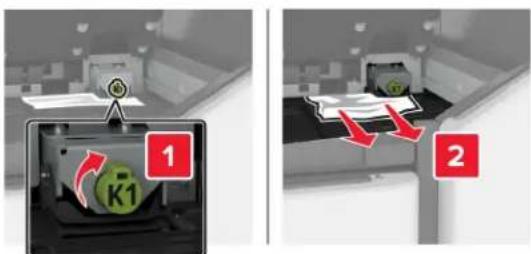 LEXMARK XC8160dte - Bourrage papier derrière la porte K - 2