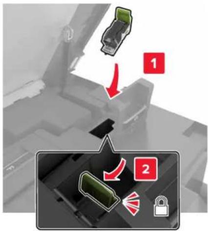 LEXMARK XC8160dte - Remplacement du support de la cartouche d'agrafes dans l'unité de finition d'agrafage - 6