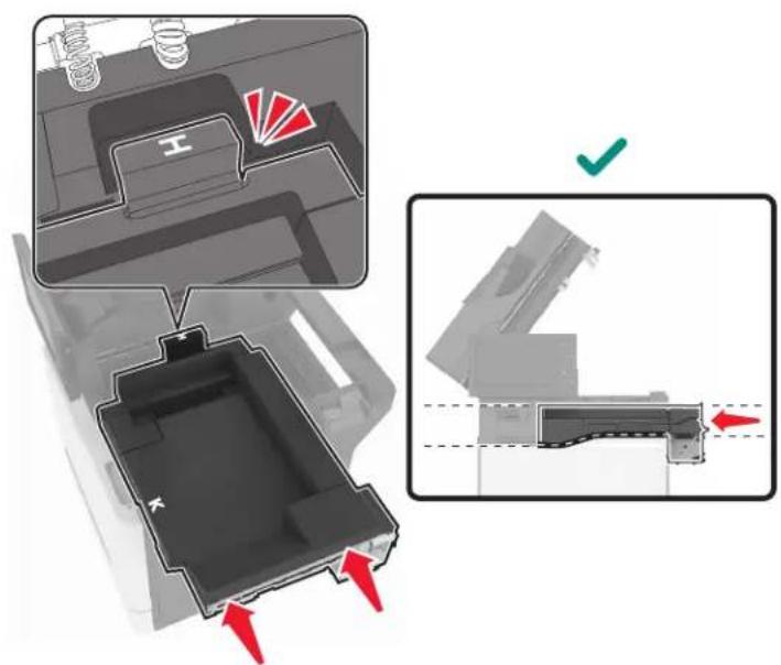 LEXMARK XC8160dte - Installation de l'unité de finition d'agrafage/perforation multiposition - 6