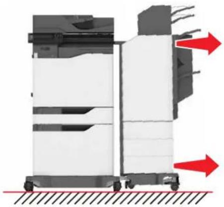 LEXMARK XC8160dte - Installation de l'unité de finition d'agrafage/perforation multiposition - 11