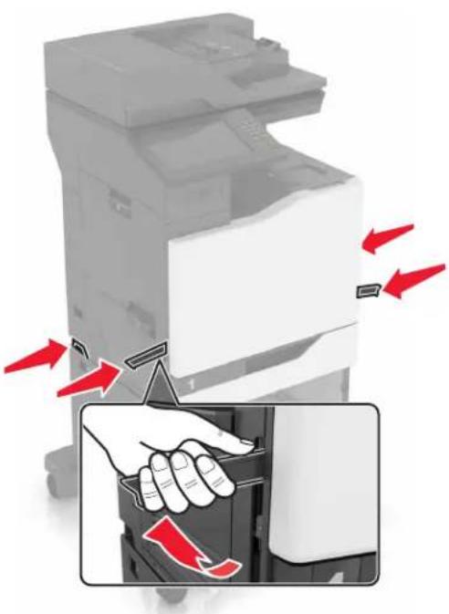 LEXMARK XC8160dte - Installation des tiroirs en option - 4