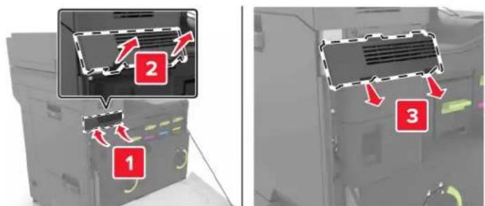 LEXMARK XC8160dte - Installation du plateau pour clavier - 2