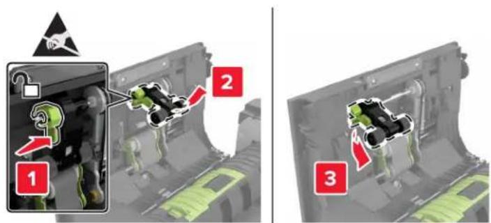 LEXMARK XC8160dte - Remplacement du rouleau de saisie du DAA - 3