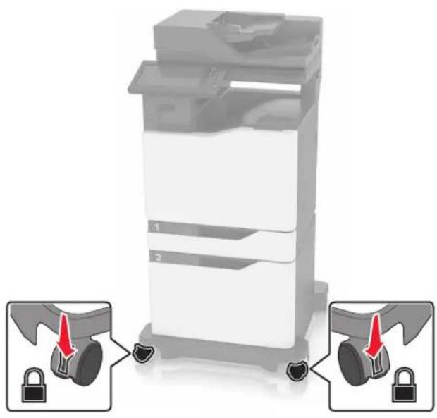 LEXMARK XC8160dte - Installation de l'unité de finition d'agrafage/perforation multiposition - 2