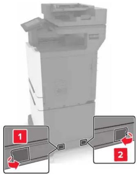 LEXMARK XC8160dte - Installation de l'unité de finition d'agrafage/perforation multiposition - 3