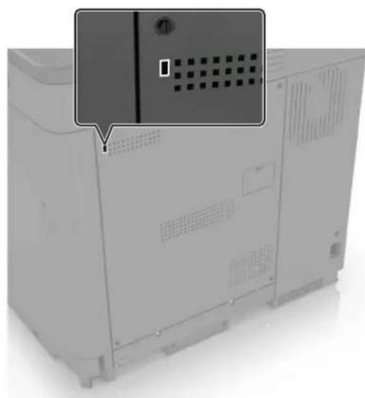 LEXMARK XC8160dte - Emplacement du logement de sécurité - 1