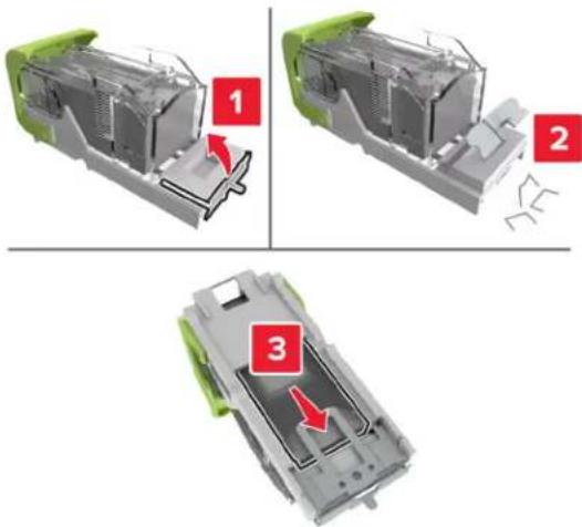LEXMARK XC8160dte - Bourrage d'agrafes derrière la porte J - 3