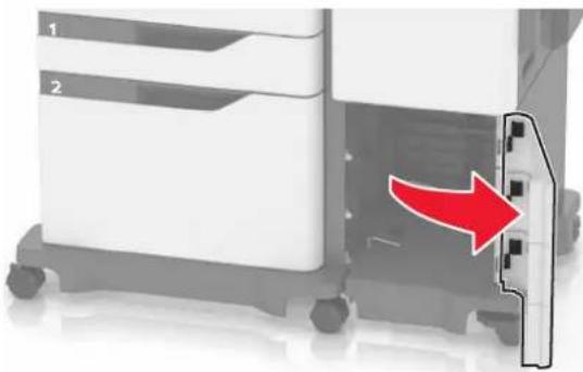 LEXMARK XC8160dte - Installation de l'unité de finition d'agrafage/perforation multiposition - 12