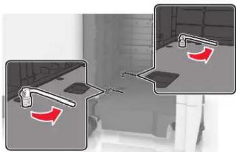 LEXMARK XC8160dte - Installation de l'unité de finition d'agrafage/perforation multiposition - 13