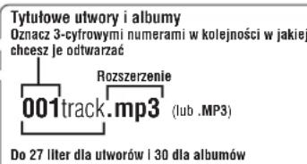 PANASONIC SLJ900 - ■Kiedy tworzy sie pliki MP3 do odtworzenia na tym sprećie - 2