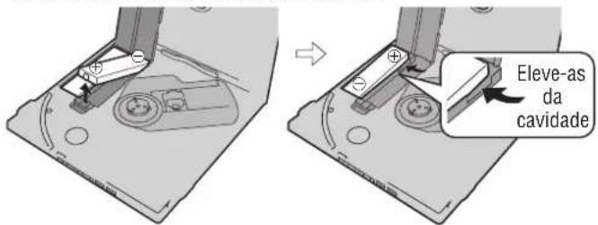PANASONIC SLJ900 - ■ Como remover as pilhas recarregáveis - 1