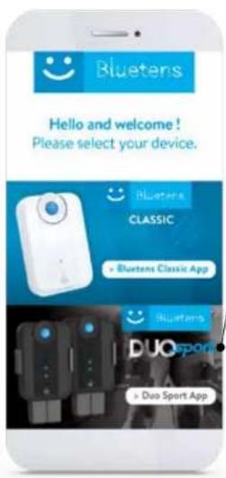 BLUETENS Duo Sport - AVVIA L'APPLICAZIONE BLUETENS - 1