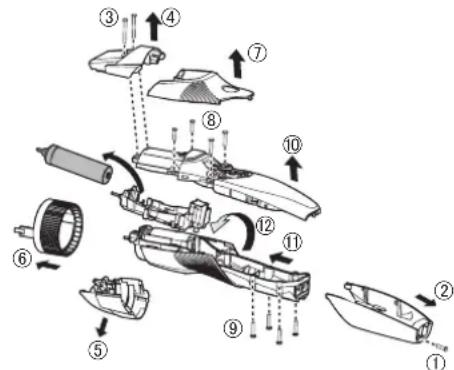 PANASONIC ERGB44 - Remove the built-in rechargeable battery before disposing of the main body. - 1
