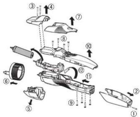 PANASONIC ERGB44 - Poista sisäänrakennetu akku ennen paärungon havittämista. - 1