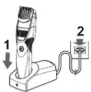 PANASONIC ERGB44 - Tegye a keszüléktestet a halózati adaptorre. - 1
