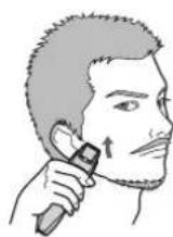 PANASONIC ERGB44 - Tryk pa afbryderen pa apparatets krop. - 2