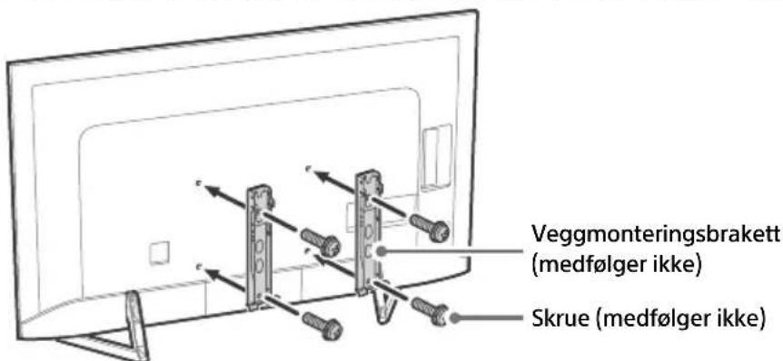 SONY Bravia KD49XF9005 - Fest Veggmonteringsbraketten (medfolger icke) ved hjelp av skruene (medfolger icke). - 1