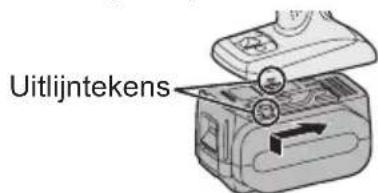 PANASONIC EY7460 - Bevestigen van de accu: - 1