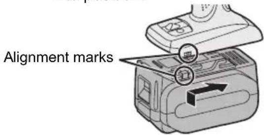 PANASONIC EY7460 - To connect the battery pack: - 1