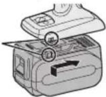 PANASONIC EY7460 - Закріплення або знімання батарейного блоку - 1