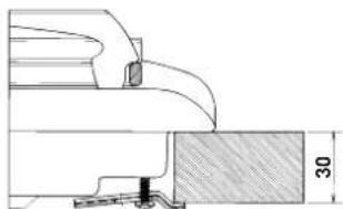 INDESIT P 40 (IX)IB - Bevestigingschemavan het kookvlak - 2