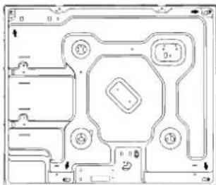 INDESIT P 40 (IX)IB - Bevestigingschemavan het kookvlak - 4