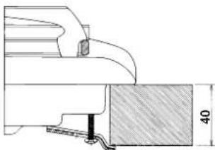 INDESIT P 40 (IX)IB - Bevestigingschemavan het kookvlak - 3