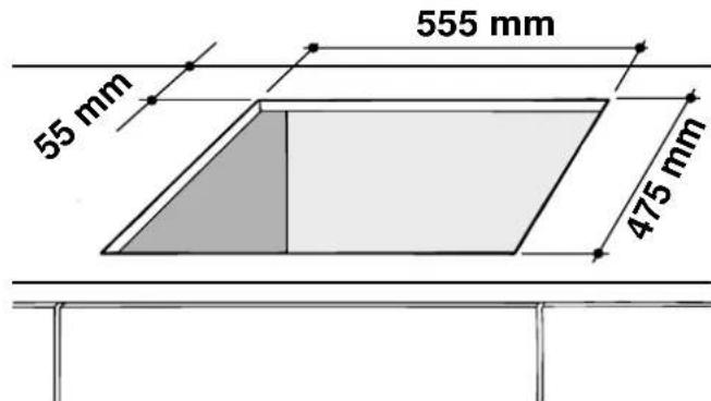 INDESIT P 40 (IX)IB - Installation der Einbaukochmulde - 2