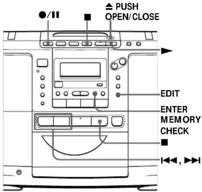 SONY ZSD50 - Enregistrement des plages d'un CD en spécifiant la longueur de bande (suite) - 1