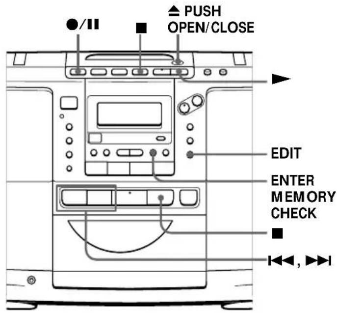 SONY ZSD50 - Aufnehmen der Titel auf einer CD mit Angabe der Bandlänge - 1