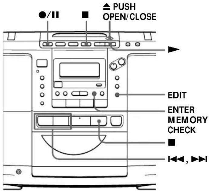 SONY ZSD50 - Enregistrement des plages d'un CD en spécifiant la longueur de bande (suite) - 1